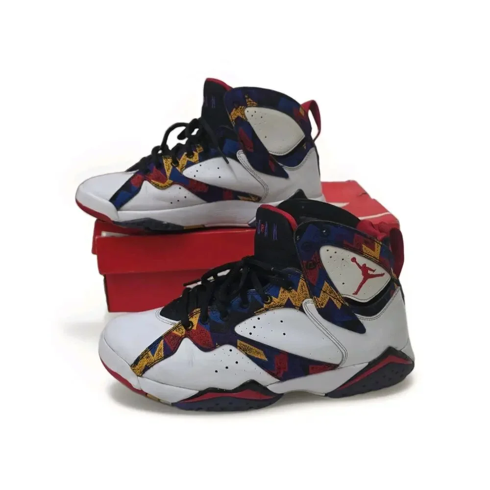 Nike Air Jordan 7 Retro Nothing But Net Sweater White Sneakers w/ Box Size 8.5